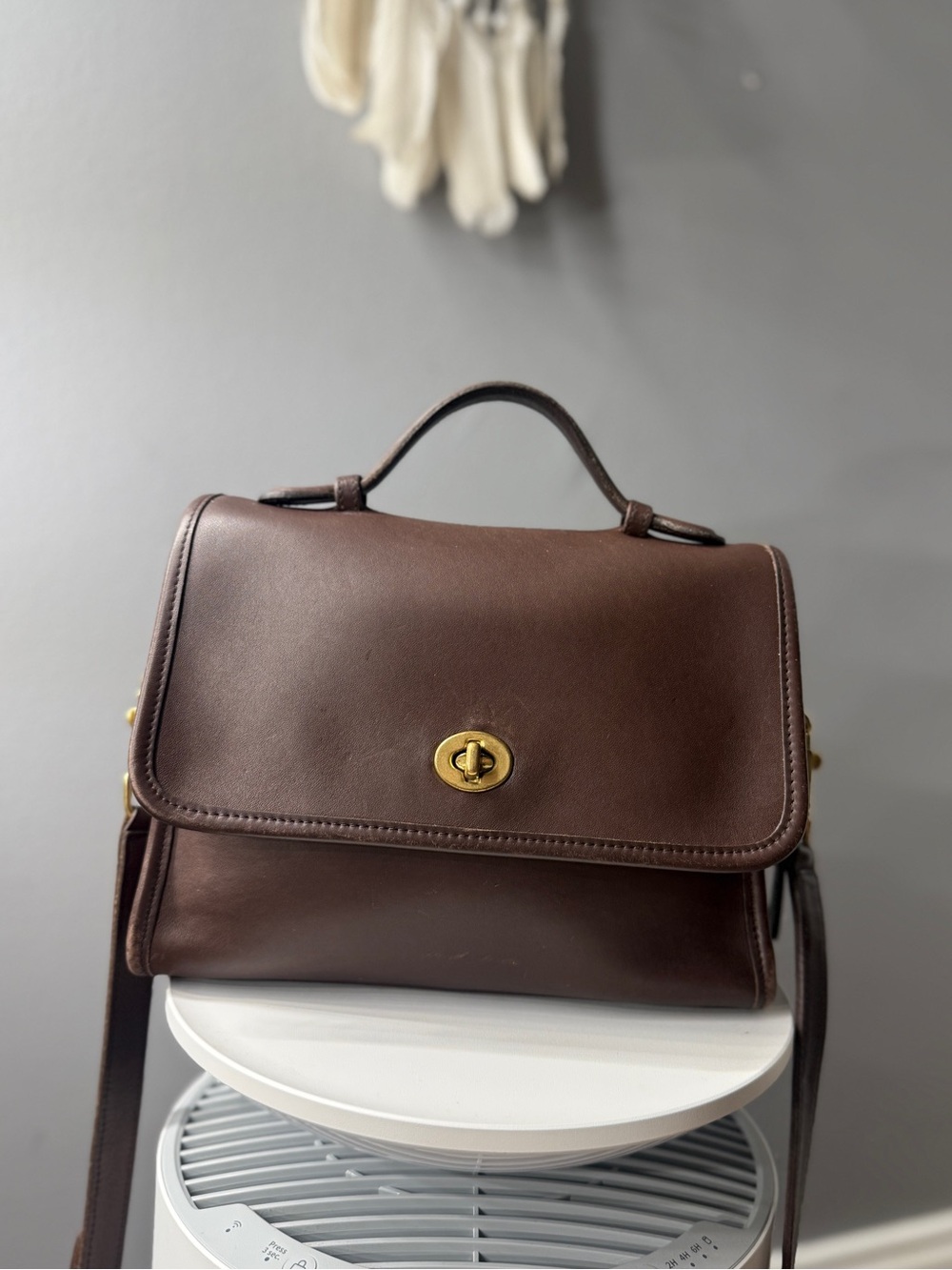 Vintage coach bag chocolate Brown Leather bag